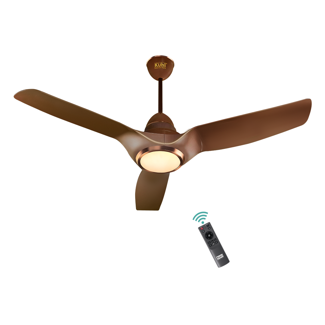 Kühl Meridian M1 65% Power Saving BLDC Ceiling Fan With Remote | BEE 5 Star Rated & ISI Marked | High Air Flow | 5 Year Warranty on Motor | Downlight | Reverse Mode