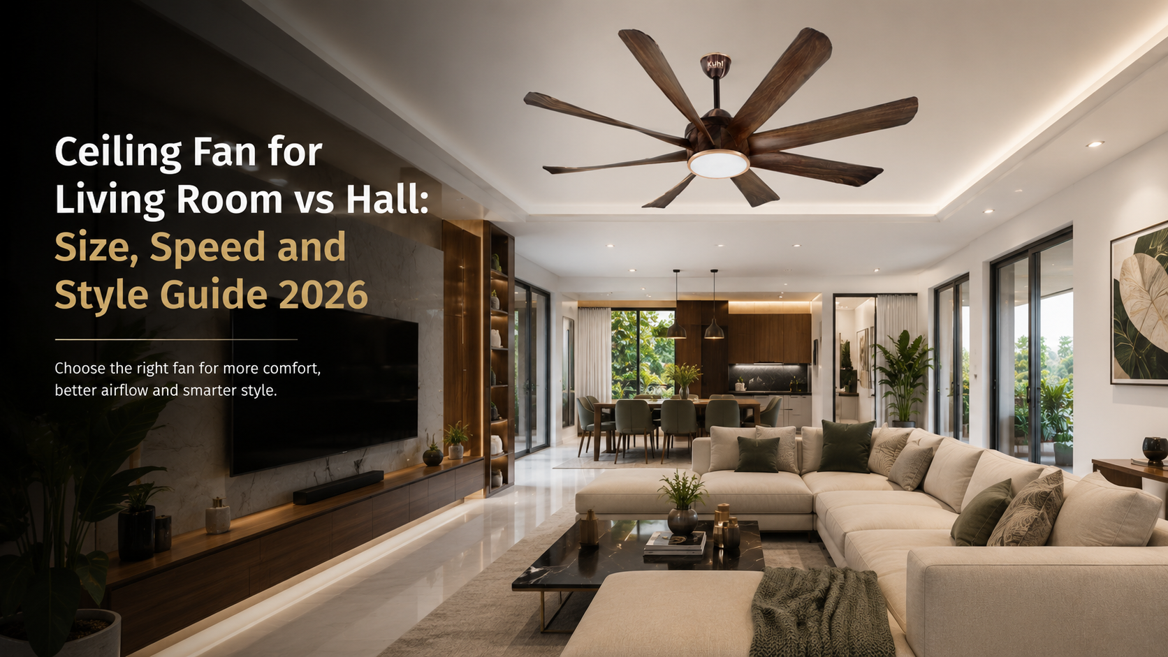 Ceiling Fan for Living Room vs Hall