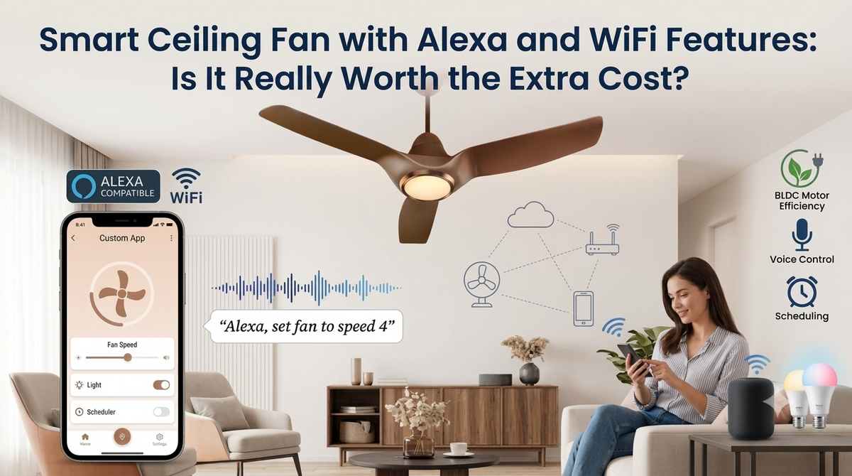 Smart Ceiling Fan with Alexa and WiFi Features: Is It Really Worth the Extra Cost?