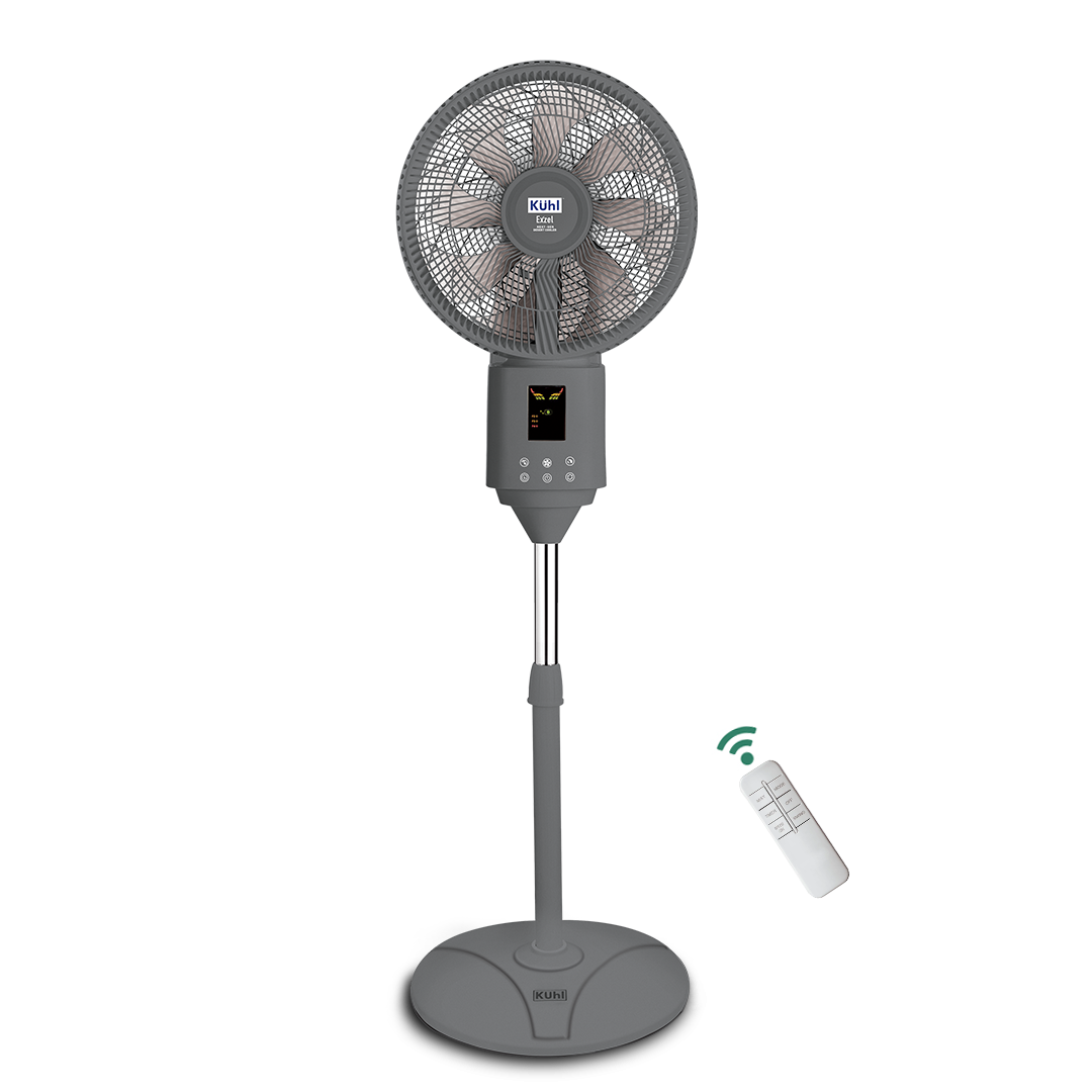 KUHL Exzel H1 1200RPM BLDC Pedestal fan | 8 Blades | 4 Speed | Low ...